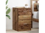Maison Exclusive - Comodino Con Cassetti Legno Antico 40 X 40 X 63 Cm Materiale Ligneo