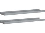 Syfax™ Mensole Loggia Per Foto 2 Pz Grigie 60X9X3 Cm In Mdf