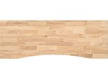 Syfax™ Piano Scrivania 140X50X2,5 Cm Rovere Massello Non Trattato