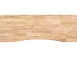 Syfax™ Piano Scrivania 140X60X2,5 Cm Rovere Massello Non Trattato