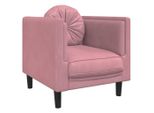 Syfax™ Poltrona Con Cuscino Rosa In Velluto