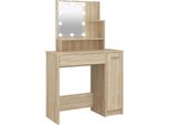 Syfax™ Toeletta Con Led Rovere Sonoma 86,5X35X136 Cm