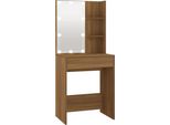 Syfax™ Toeletta Con Led Rovere Marrone 60X40X140 Cm