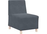 Syfax™ Divano Componibile Senza Braccioli Grigio Scuro 55 Cm In Velluto