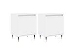 Syfax™ Comodini 2 Pz Bianchi 40X30X50 Cm In Legno Multistrato