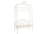 The Living Store Panchina Da Giardino 122 Cm In Ferro Bianco Antico
