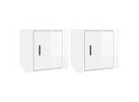 Syfax™ Comodini 2 Pz In Bianco Lucido 50X39X47 Cm
