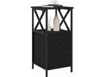 Syfax™ Armadio Da Notte 2 Pcs Rovere Nero 34 X 35,5 X 70 Cm
