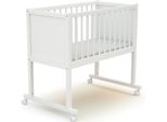 AT4 - Culla Bambini Confort Legno - Bianco - 40 X 80 - 86 X 58 X 80 Cm