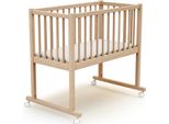 AT4 - Culla Bambini Essentiel Legno - Faggio Natural - 40 X 80 - 86 X 45 X 80 Cm