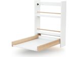 AT4 - Fasciatoio Pieghevole A Parete/Muro Eazy Legno - Bianco/Faggio - 78 X 56 X 78 Cm