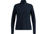 Strato Medio Besso Con Mezza Zip, Donna - Odlo, Colore:20731 Dark Sapphire, Taglia:M