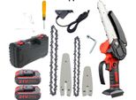 Mini Motosega, Design Compatto, Funzionamento A Batteria, Rosso