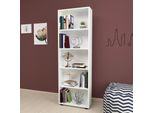 Libreria 'Vara' Con 5 Ripiani 172 X 55 X 20 Cm Bianco