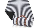 Tolletour Coperta Da Picnic Coperte Coperta Da Campeggio Impermeabile 200X200Cm Coperta Da Spiaggia Peva Lato Inferiore Blu