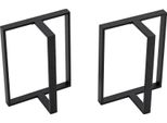 Telaio Da Tavolo 'Ashby' Set Di 2 Acciaio 72 X 55 X 30 Cm Nero