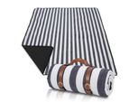 Clanmacy Tappeto Da Picnic Tappeto Da Campeggio 200X200 Cm Impermeabile Pieghevole Blu-Bianco Tappeto Da Giardino E Da Spiaggia
