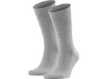 Calze Falke Da Uomo 2 Pezzi - Sensitive London, Calze, Tinta Unita, Misto Cotone Grigio 43-46