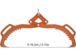 Pinze Per Il Dorso - Pinze Per Il Sollevamento Del Legno - Apertura 0-76 Cm - Capacità Di Carico 1000 Kg - Acciaio Al Carbonio 8 Mm - Pinze Seghettate - Arancione
