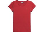 Maglietta Da Donna 4F, Tinta Unita, Cotone, Rossa, Taglia S