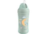 Kikkaboo Moony Me Bottiglia In Silicone Con Cannuccia 220Ml Taglia Unica