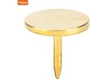 100 Pezzi Chiodi Da Tappezzeria A Testa Piatta, Rotondi, Per Mobili Antichi, Chiodini Decorativi, Giallo, 9 X 8 Mm