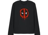 Deadpool - Maglietta Uomo/Donna Unisex, Logo, Manica Lunga TV28596 (Xxl) (Nero)