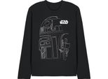 Star Wars - Maglietta Da Uomo/Donna Unisex, Manica Lunga TV28600 (Xl) (Nero)