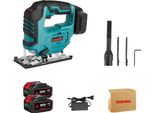 Seghetto Alternativo A Batteria Senza Spazzole, Potenza 1000W, Velocità Di Taglio 0-3000 Spm, 5 Velocità Regolabili, 2 Batterie Spina Ue