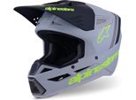 Casco Motocross Alpinestars S-M3 Radium, Grigio/Giallo Opaco, Xs (53/54)