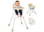 Fch Seggiolone Bambino, Seggiolone Bambino, Seggiolone, , Vassoio Rimovibile, Cintura Di Sicurezza, Sedia Da Pranzo， Altezza Regolabile， Beige