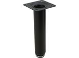 Gambe Regolabili Per Mobili In Nero Opaco, Altezza 15 Cm - Eleganti Gambe Rotonde In Metallo Per Un Design Moderno, Ideali Per Divani, Poltrone E Cassettiere.