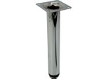 Gambe Regolabili Per Mobili In Argento, Altezza 20 Cm, Design Minimalista, Forma Rotonda, Ideale Per Interni Moderni. Acciaio Cromato Di Alta Qualità Con Superficie Lucida.