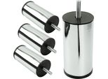 Elegante Set Di 4 Gambe Per Mobili In Cromo Argentato, Alte 10 Cm - Finitura Di Design Minimalista, Robusta Ed Elegante Per I Vostri Mobili.