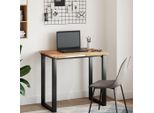 Syfax™ Piano Scrivania A Olio 100X60X2Cm Legno Massello Acacia