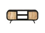 Syfax™ Mobile Porta Tv 110X30X45 Cm In Legno Massello Di Mango Grezzo