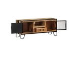 Syfax™ Mobile Porta Tv 110X31X46 Cm In Legno Di Mango Grezzo