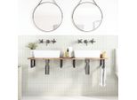 Syfax™ Piano Da Bagno Non Trattato 160X40X2Cm Legno Massello Di Acacia