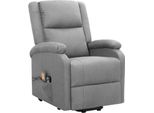 Syfax™ Poltrona Alzapersona Massaggiante Grigio Chiaro Tessuto