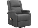 Syfax™ Poltrona Alzapersona Massaggiante In Tessuto Grigio Scuro