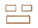Syfax™ Set Mensole Cubiche Da Parete 3 Pz In Legno Massello Di Acacia