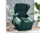 Syfax™ Poltrona Alzapersona Massaggiante Elettrica Verde Scuro Tessuto