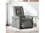 Syfax™ Poltrona Reclinabile Massaggio Elettrica Grigio Scuro Tessuto