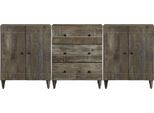 Syfax™ Credenze 3 Pz Grigio Chiaro 60X33,5X75 Cm Legno Massello Mango