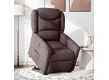 Syfax™ Poltrona Alzapersona Reclinante Elettrica Marrone Scuro Tessuto
