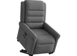 Syfax™ Poltrona Alzapersona Reclinabile Elettrica Grigio Scuro Tessuto