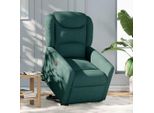 Syfax™ Poltrona Alzapersona Reclinabile Elettrica Verde Scuro Tessuto