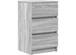 Syfax™ Comodino Con 3 Cassetti Grigio Sonoma 39X35X65 Cm