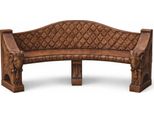 Casa Padrino Panchina Da Giardino Barocca In Cemento Marrone 196 Cm - Mobili Barocchi Da Giardino E Terrazza