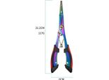 Inf Pinze Da Pesca Multifunzione Arcobaleno In Lega Di Titanio - Tagliafilo, Rimuovi Ami Rosso